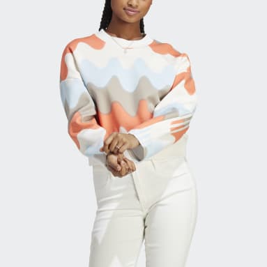 Sweatshirt 3-Stripes Future Icons adidas x Marimekko Branco Mulher Sportswear