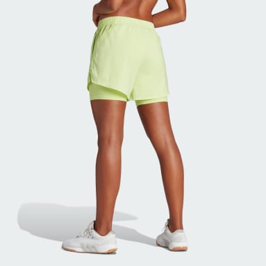 Calções Minimalistas 2-em-1 AEROREADY Made for Training Verde Mulher Ginásio E Treino