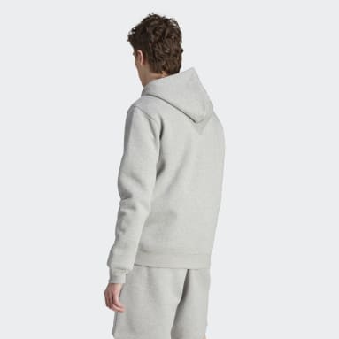 Casaco com Capuz Trefoil Essentials Cinzento Homem Originals