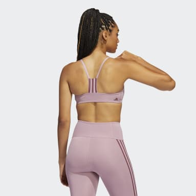 Women Yoga Purple adidas Aeroimpact Training Light-Support Bra
