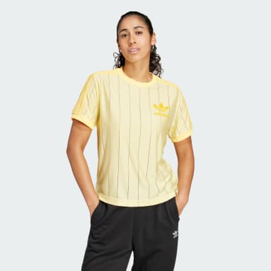 Yellow adidas top womens best sale