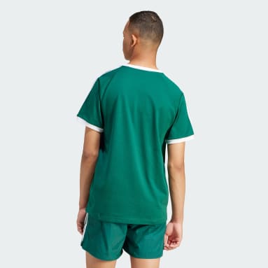 Heren Originals groen Adicolor Classics 3-Stripes T-shirt