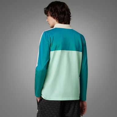 Polo adicolor 70s Long Sleeve Vintage Verde Uomo Originals