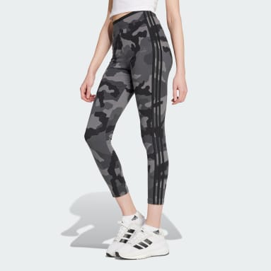 Mallas Essentials 3 Franjas Camuflaje Largo 7/8