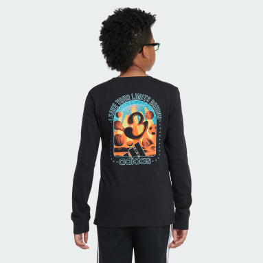 Youth Training Black Long Sleeve Checks Layered Tee