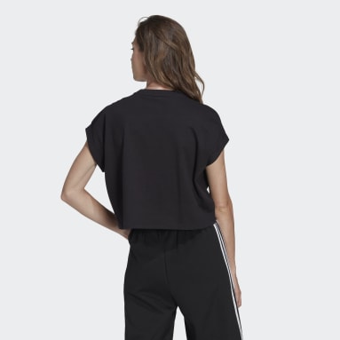 adidas T-shirt Adicolor Classics Short Trefoil Noir Femmes Originals