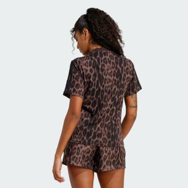 Seasonal Essentials Leopard Print T-Shirt with 3-Stripes