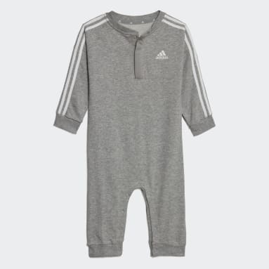 Macacão em Moletão 3-Stripes Essentials (Unissexo) Cinzento Criança Sportswear