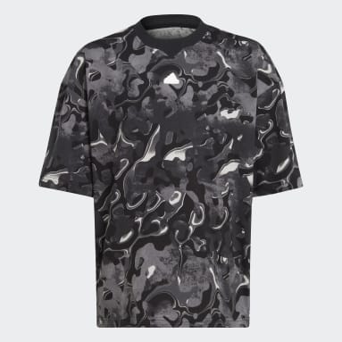 Kinder Sportswear Future Icons Allover Print Kids T-Shirt Grau