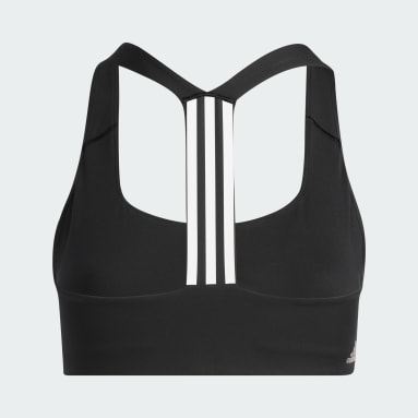 Women Gym & Training Black adidas Powerimpact Training Medium-Support Bra (Plus Size)
