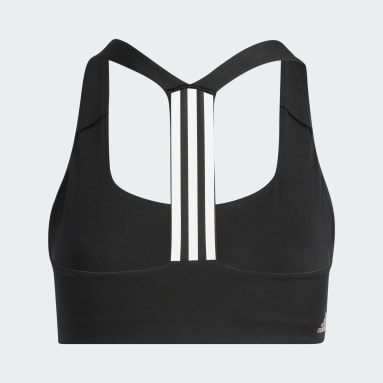 Brassière adidas Powerreact Training Medium-Support 3-Stripes (Grandes  tailles)