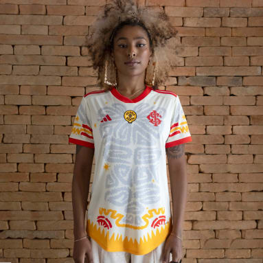 Camisa Internacional 30 Anos da Copa Adidas Feminina - Cinza