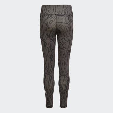 Mädchen Fitness & Training Optime AEROREADY Sport Icon Animal Print 7/8-Tight Grau