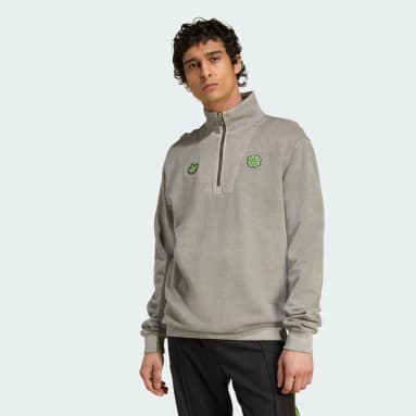 Celtic FC Terrace Icons Pullover, Reißverschluss bis zur Brust