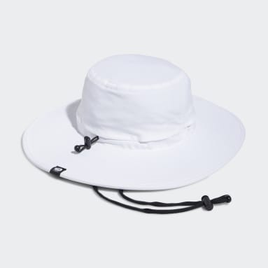 Men's Golf White Wide-Brim Golf Sun Hat