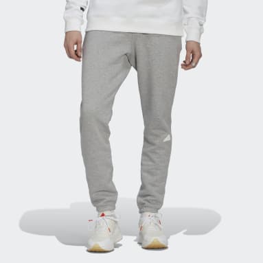 adidas Lounge French Terry Colored Mélange Pants - Grey, Men's Lifestyle