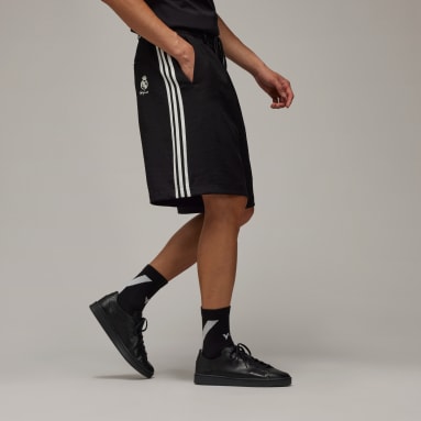 Men Y-3 Black Y-3 Real Madrid Travel Shorts