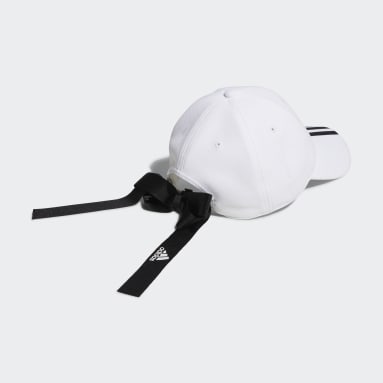 Women Golf White Ribbon Cap