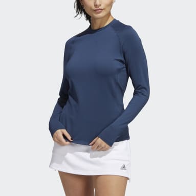 Ženy Golf modrá Tričko Long Sleeve Crew