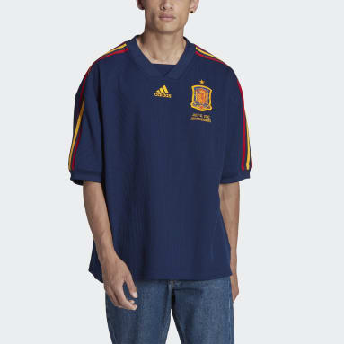 Maillot Espagne Icon Bleu Hommes Soccer