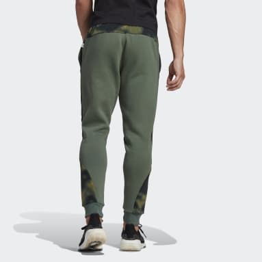Men's Sportswear Green Polar Fleece Nature Print Pants