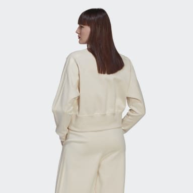 Frauen Originals Adicolor Contempo Chunky 3-Streifen Pullover Beige