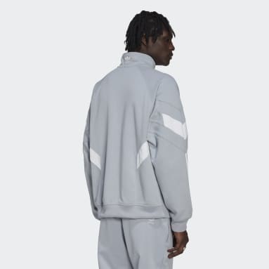Men Originals Grey adidas Rekive Half-Zip Sweatshirt