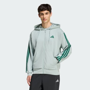 Essentials 3-Stripes French Terry Full-Zip Hettegenser
