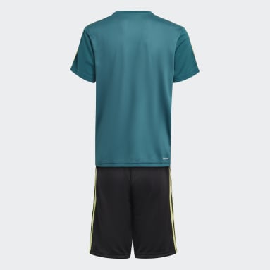 Ensemble t-shirt et short adidas Designed 2 Move Turquoise Garçons Sportswear