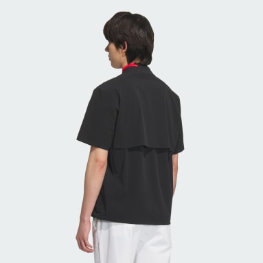 【ゴルフ】アディゼロ 撥水 ハーフジップ 半袖ウィンドウ