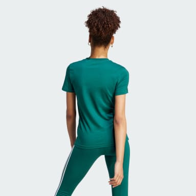 Women Sportswear Green Essentials Slim Logo Tee