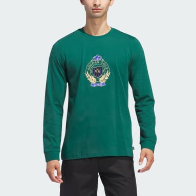 Muži Golf zelená Tričko Go-To Crest Graphic Long Sleeve