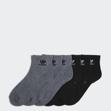 Youth Originals Grey Quarter Socks 6 Pairs