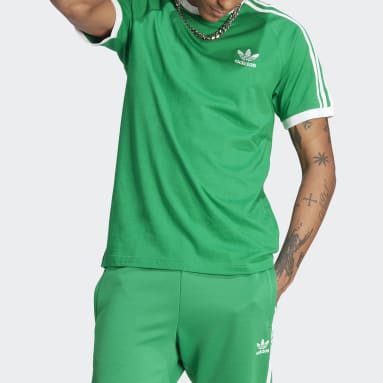 Men Originals Green Adicolor Classics 3-Stripes T-Shirt