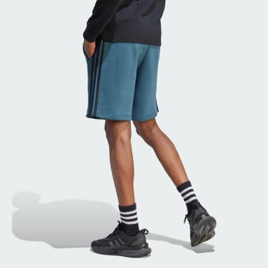 Men Sportswear Turquoise Essentials Fleece 3-Stripes Shorts