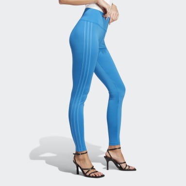 Women's Originals Blue Adicolor Classics Tonal 3-Stripes Leggings