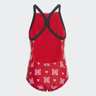 Maillot de bain imprimé surf adidas x Disney Minnie Mouse Rouge Filles Sportswear