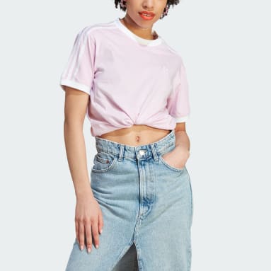 Kvinder Originals Pink Adicolor Classics 3-Stripes T-shirt