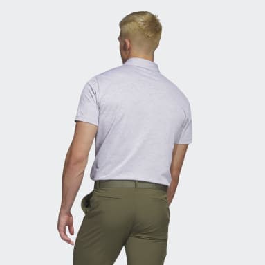 Textured Jacquard Golf Poloskjorte Hvit