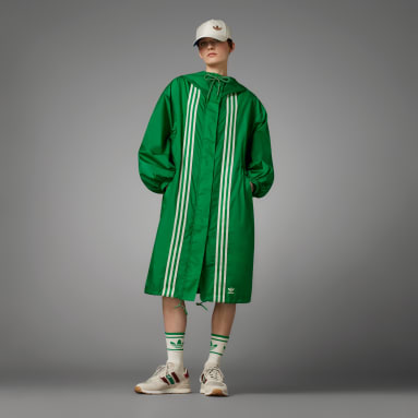 Women's Originals Green Adicolor 70s Shiny Parka