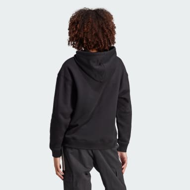 Sudadera con Gorro Trifolio Negro Mujer Originals