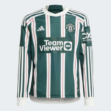 Youth 8-16 Years Football Manchester United 23/24 Long Sleeve Away Jersey Kids