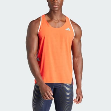 Muži Běh červená Tílko Adizero Running