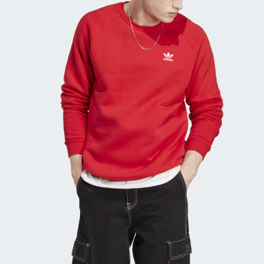 Sweat-shirt ras-du-cou Trefoil Essentials rouge Hommes Originals