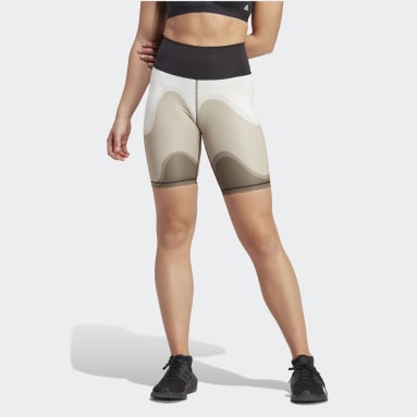 Ženy Tréning A Fitnes hnedá Legíny adidas x Marimekko Optime Training Bike Short