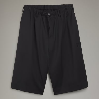 Men Y-3 Black Y-3 Refined Wool Tailored Shorts
