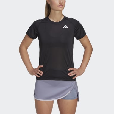 T-shirt da tennis Club Nero Donna Tennis