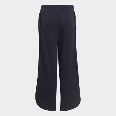 Girls Training Blue Power 3-Stripes Cotton Pants