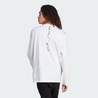 남성 Gym & Training White 스포츠웨어 브랜드 러브 긴팔 티