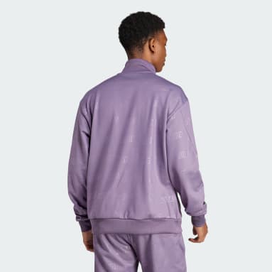 Sweat-shirt zip 1/4 motif en relief Pourpre Hommes Sportswear